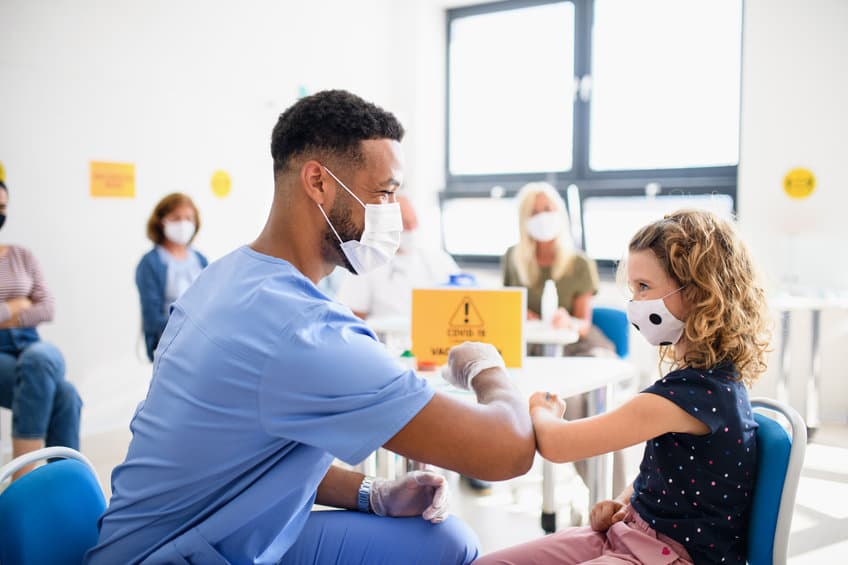 child getting vaccinated