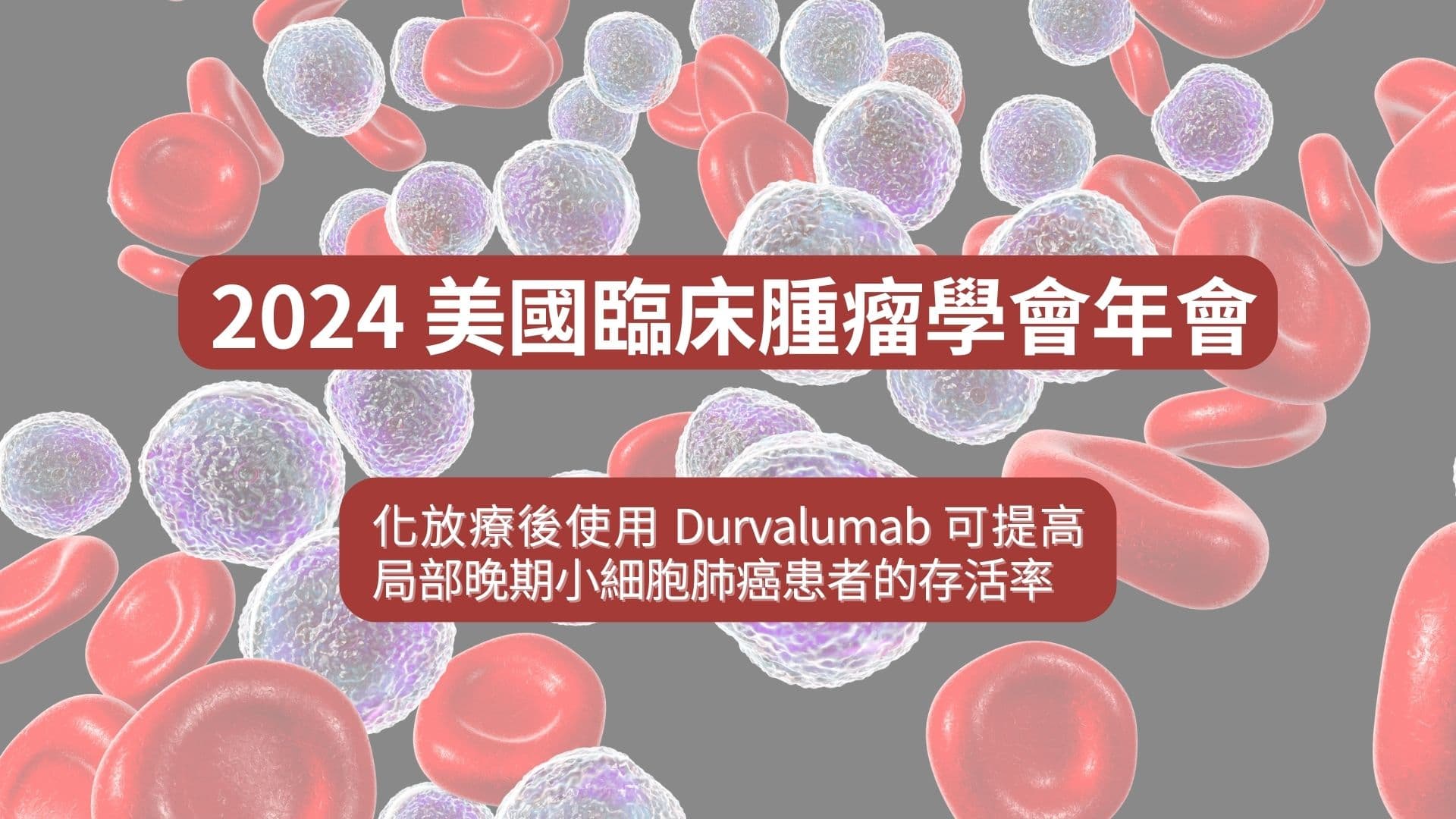 ASCO 2024 系列：放化療後使用 Durvalumab 可提高局部晚期小細胞肺癌患者的存活率